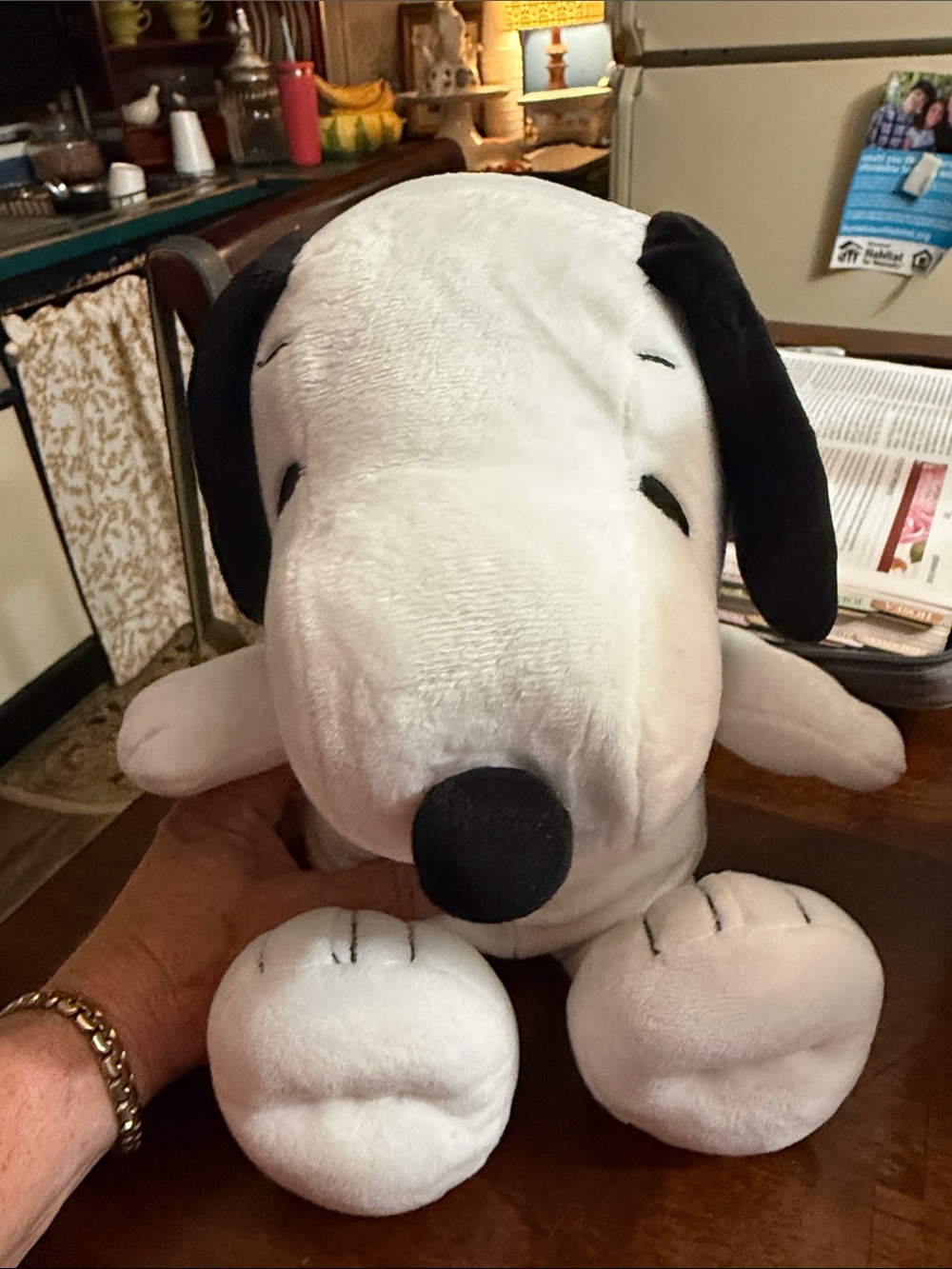 Peanuts Snoopy Plush Dog Toy - White & Black